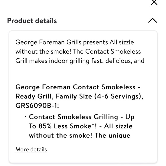 GEORGE FOREMAN GRILL - Retail $71 plus shipping - Picture 6 of 8